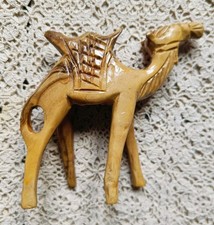 Hand-Carved Olive Wood Camel