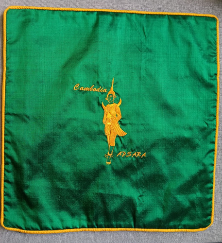 Cambodian silk cushion cover