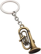 Vintage Tuba Keyring – Music Keychain Bag Charm for Women,Musical Key Rings... 