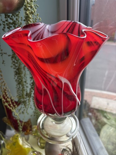 Murano style red white - murano,