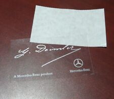 Clear Windshield Sticker with Gottlieb Daimler’s signature in Light Silver 