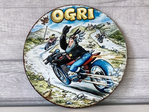 Wooden wall sign ogri cartoon - wooden,