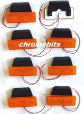8 Amber LED Side Marker Light Indicator Orange Reflector 12v 12 VOLT Caravan Van