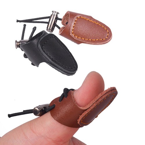 Soft leather thumb ring - soft,
