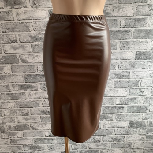012 brown faux - brown, leather
