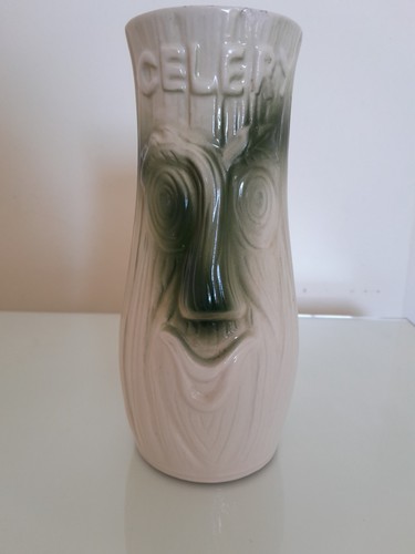 Vintage celery face ceramic - face,