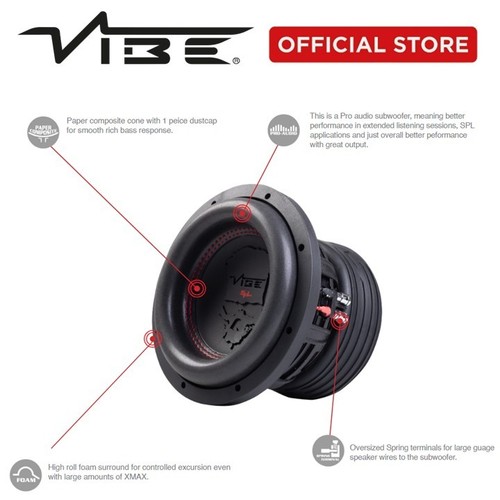 Vibe bd8d2 black - bd8d2-v4, 8"