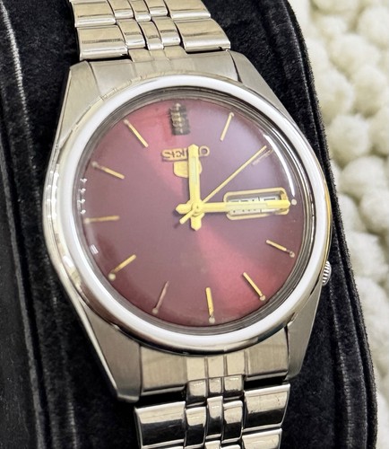 Seiko automatic burgundy - seiko,