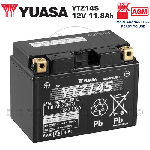 Yuasa ytz14s 12v 11ah sealed - 11ah,