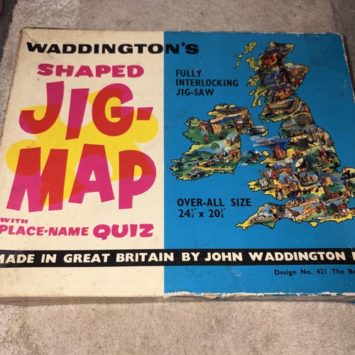 Waddingtons jig map - waddingtons, jigsaw