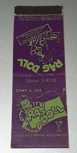 Vintage matchbox label rag - vintage,