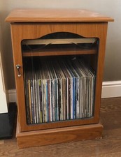 Mid Century Record Player Cabinet - Vinyl Album Storage Unit