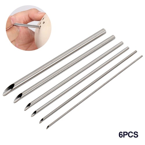 6pcs stainless steel - steel, hole