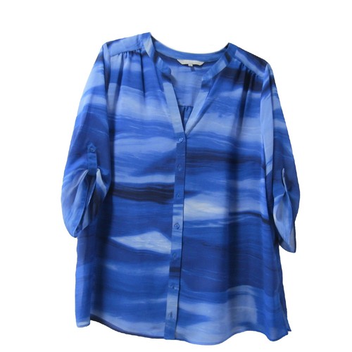 Women ann harvey blue blouse - women's,