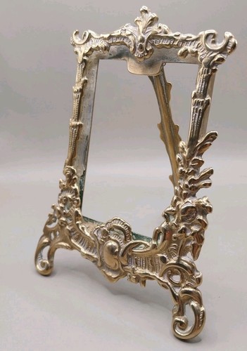 Vintage ornate brass photo - vintage,