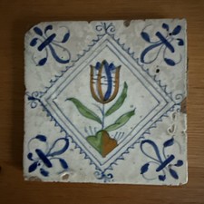 Antique Polychrome Delft Tile