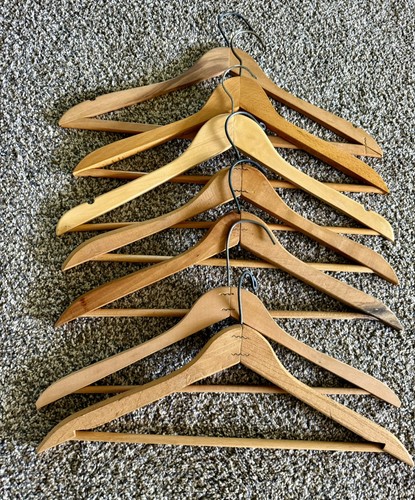 Lot vintage wooden hangers - lot,