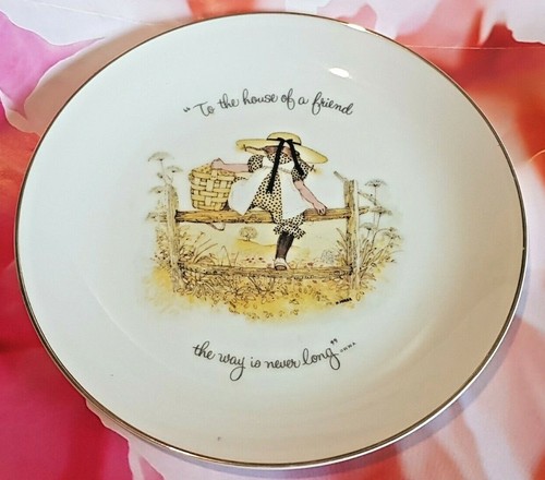 Vtg holly hobby décor plate - holly,