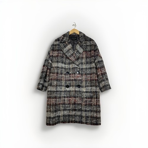 Massimo dutti check wool blend - wool,