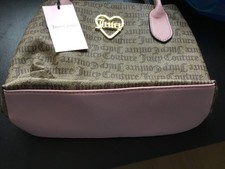 B.N.W.T.JUICY COUTURE,PINK/BROWN,MONOGRAM HEART CROSS-BODY/SHOULDER BAG