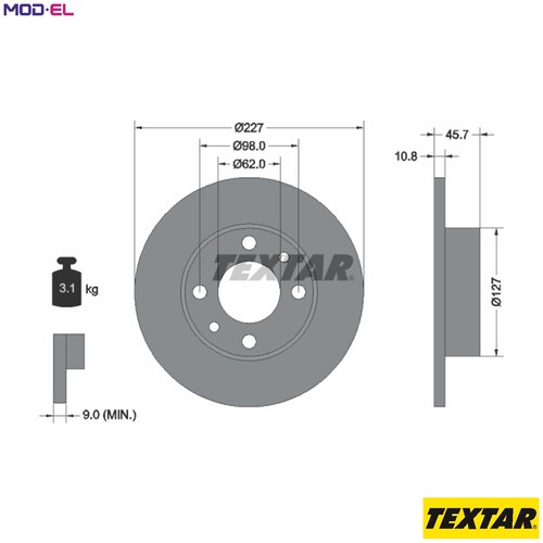 Brake disc 92019300 for - disc,