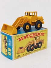 Matchbox Series Lesney No69b Hatra Tractor Shovel. Yellow VNMIB Original Box. 
