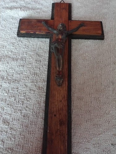 Wall hanging crucifix with - wall,