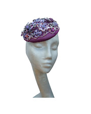 Purple Wirework Pillbox hat WEDDING ASCOT