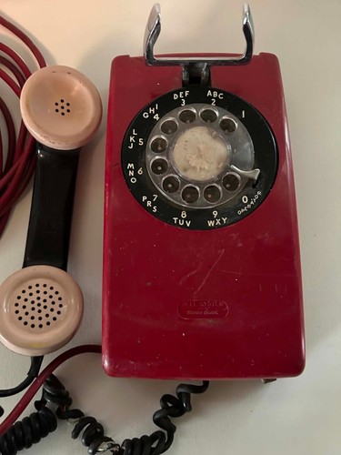 Vintage rotary wall phone rare - vintage,