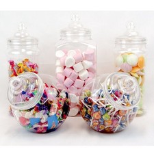 Candy Buffet 5 Jumbo Sized Jar Kit Scoops Tongs Wedding Pick and Mix Sweet Table