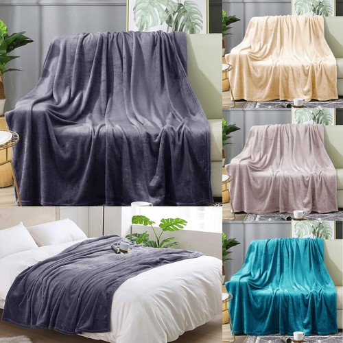 Faux fur fleece throw soft - fleece,