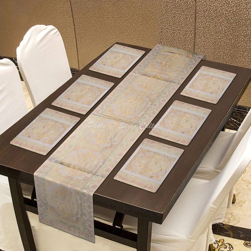 Decorative brocade long coffee - brocade,
