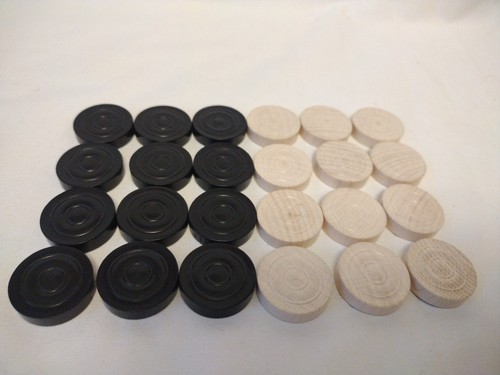 Set vintage draughts pieces - set, of