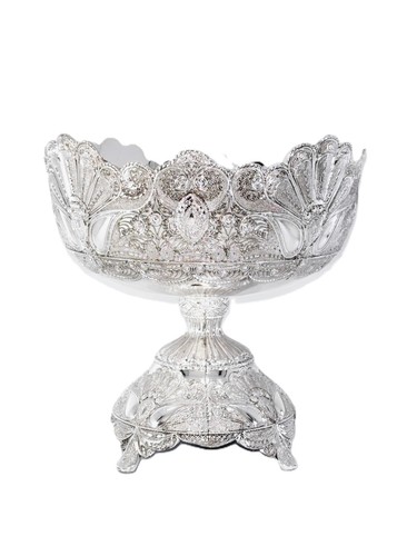 Decorative footed fruit bowl - decorative,