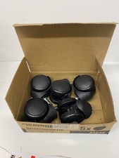 5x Black Swivel Chair Castors