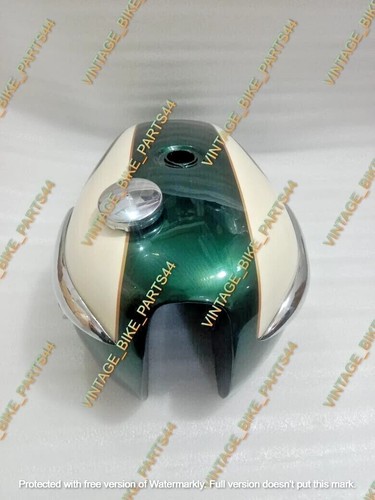 Triumph t140 green - t140, cream