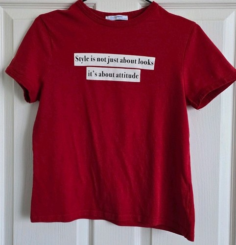 Zara women red short sleeve - zara,