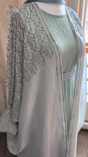 Sage green dubai abaya eid - dubai,