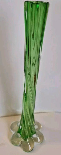 Tall green and clear twisted - clear,
