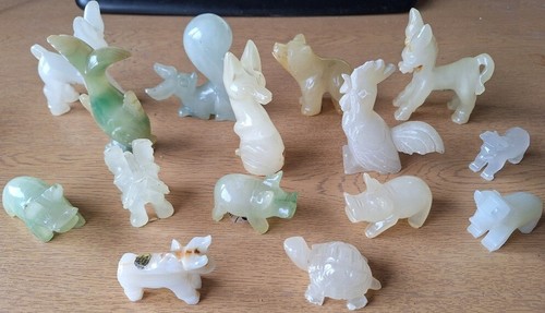 Vintage alabaster animals - animals,