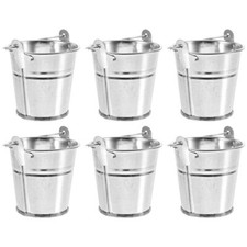 6Pcs Mini Ice Buckets Iron