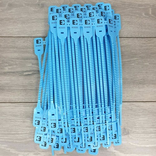 Blue plastic security seals - blue,