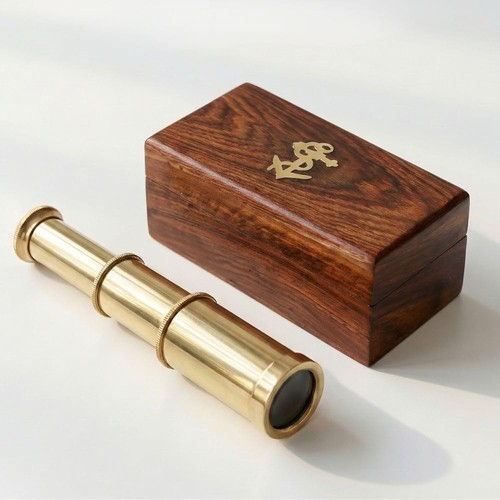 Brass antique spyglass pirate - brass,