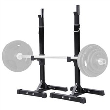 Adjustable Solid Squat Stands Rack 2PCS Standard Barbell Rack Black, Used