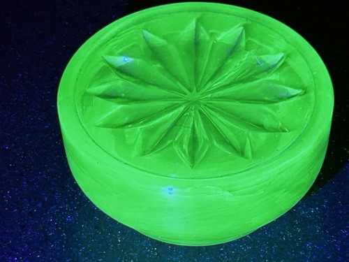 Vintage green uranium glass - green,