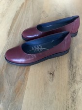 Moshulu Womens Pippin Burgundy Leather Flat Slip On Shoes Size 39 Uk 6