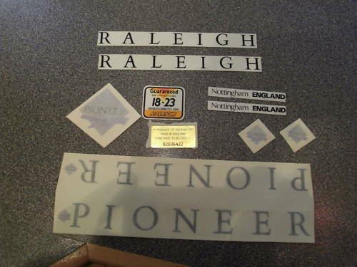 Raleigh pioneer decal set - raleigh,