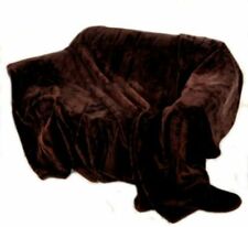 Super Soft Faux Fur Mink Throw Large Sofa Blanket Fleece Plain Warm Double King