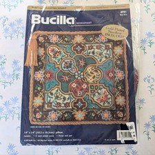 Bucilla Bold Kilim Needlepoint Tapestry Kit NEW 14 x 14 Pillow Cover Wool 4791