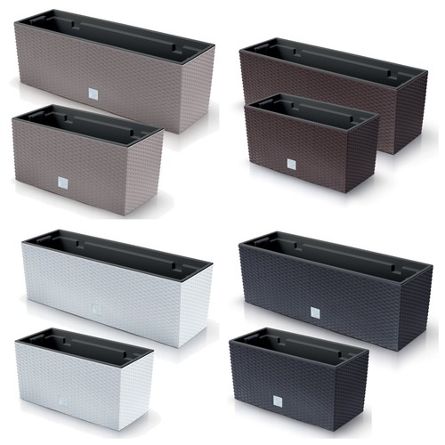 Rattan effect planter pot - rattan,